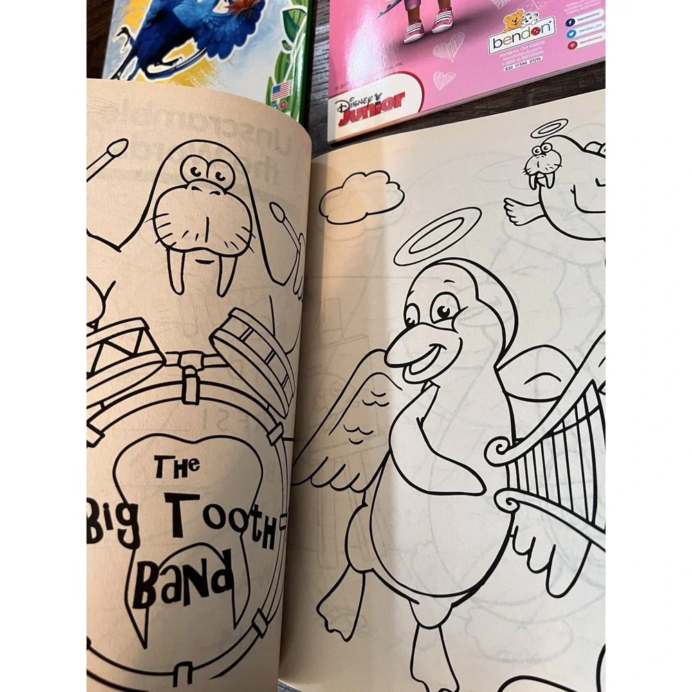 Vtg LOT 9 Disney Hot Wheels Sesame Street Hello Kitty Coloring Work Puzzle Books